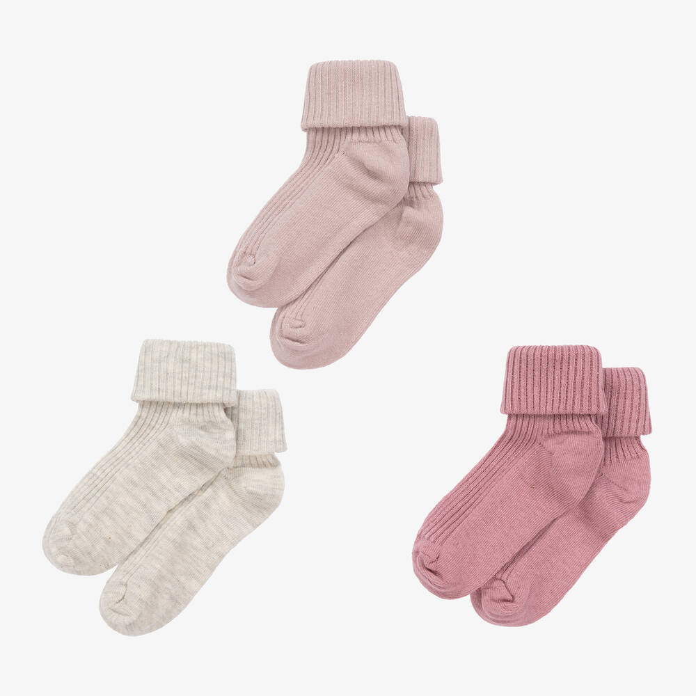Minymo-Серые и розовые носки (3пары) | Childrensalon