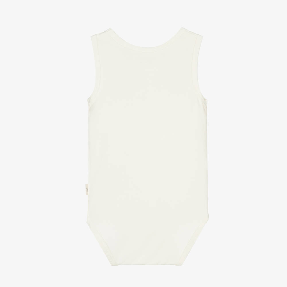 Minymo-Кремовое боди из бамбуковой ткани | Childrensalon