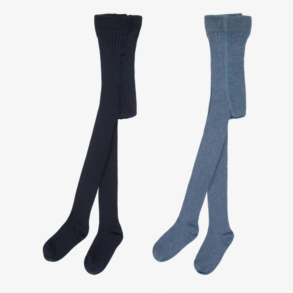 Minymo-Синие и голубые колготки (2пары) | Childrensalon