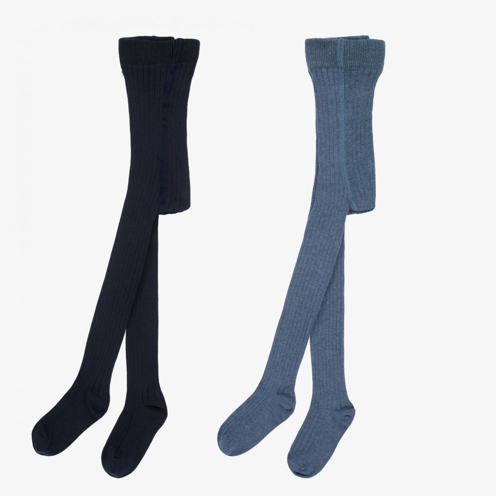 Minymo-Синие и голубые колготки (2пары) | Childrensalon