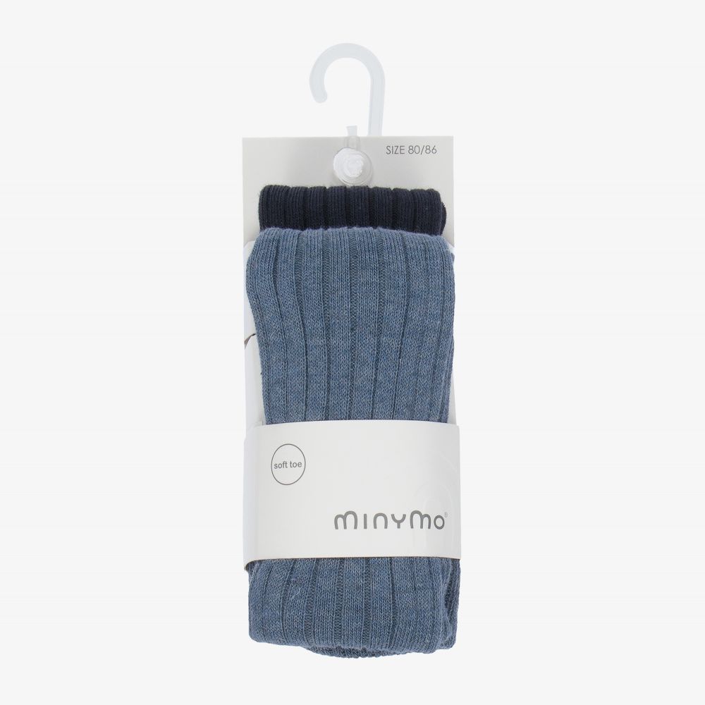 Minymo-Синие и голубые колготки (2пары) | Childrensalon
