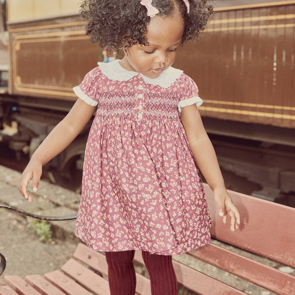 Minymo-Two Tone Pink Tights (2 Pack) | Childrensalon