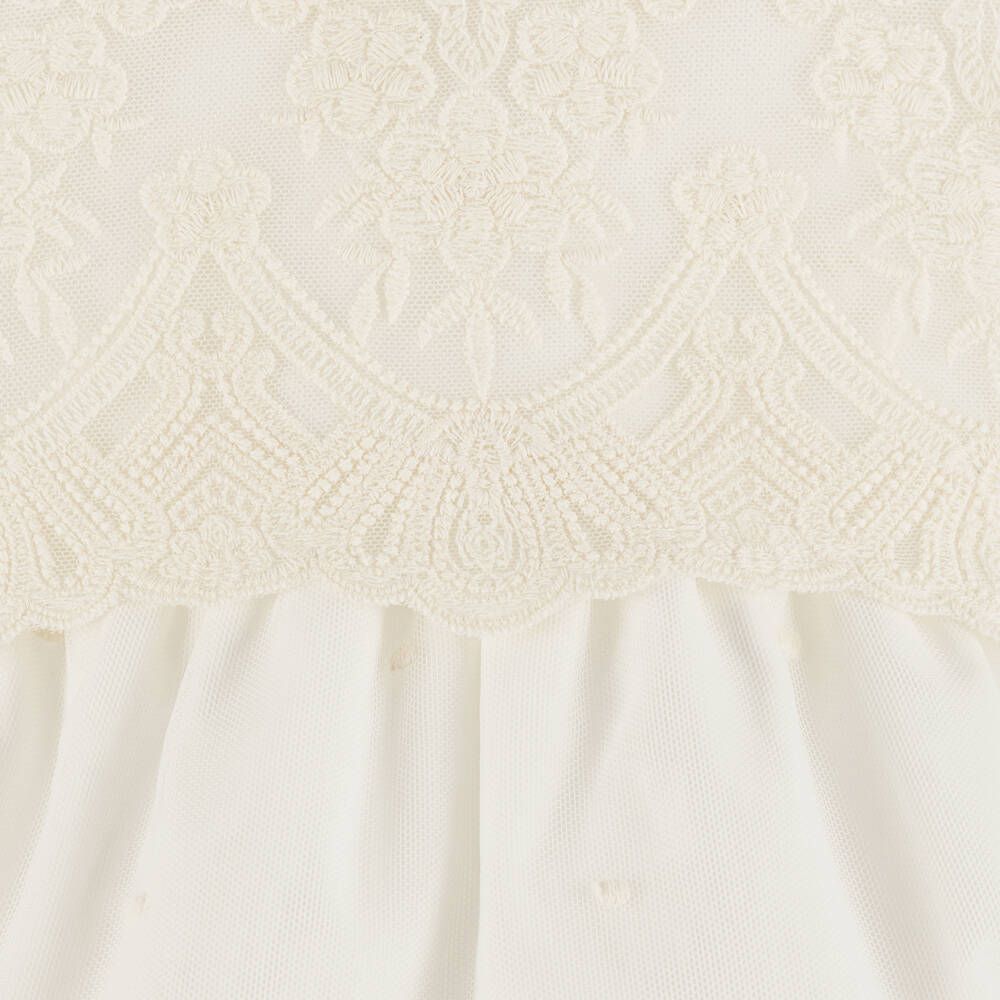 Miranda-Baby Boys Ivory Tulle & Lace Shortie Set | Childrensalon