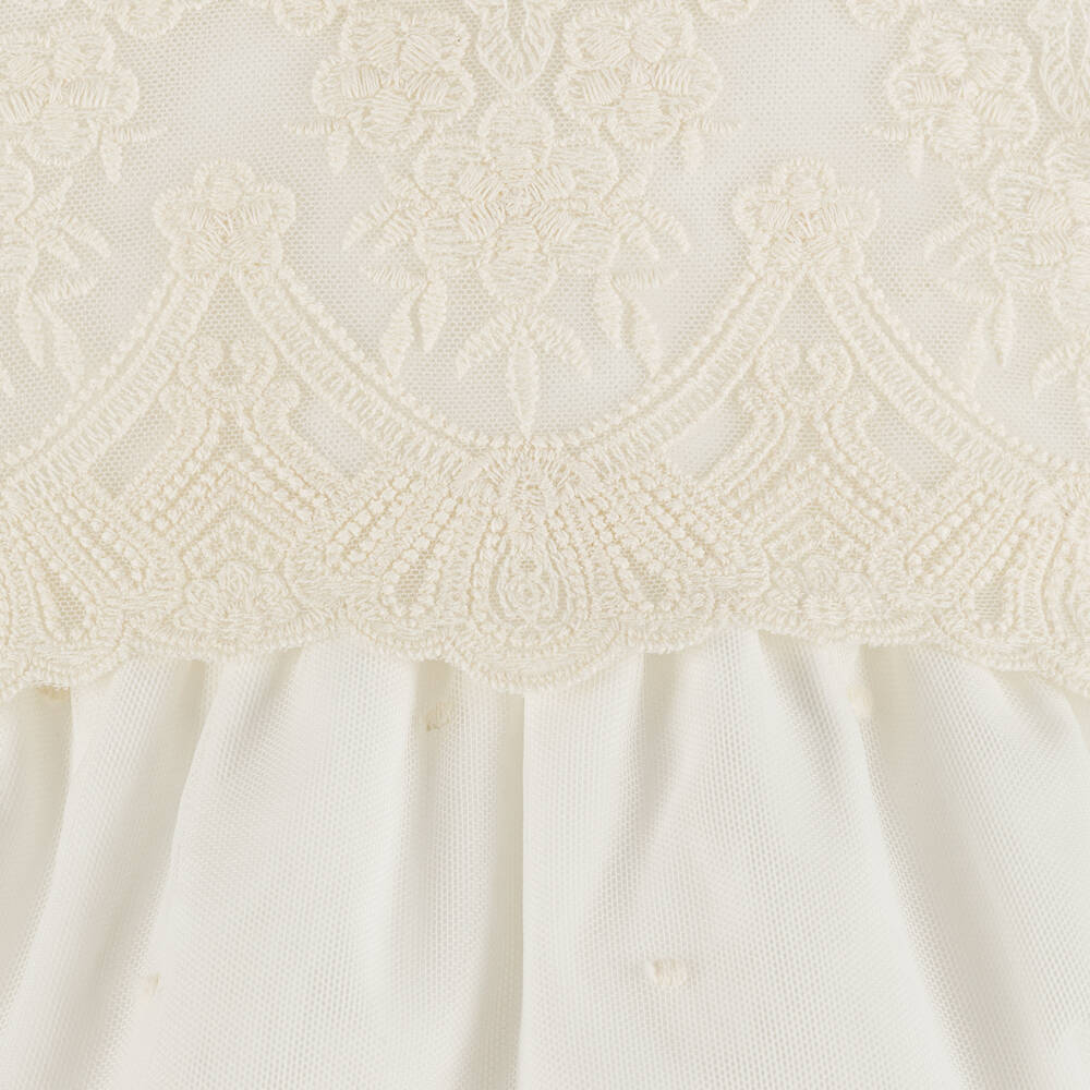Miranda-Baby Boys Ivory Tulle & Lace Shortie Set | Childrensalon