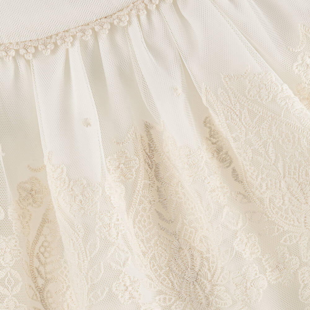 Miranda-Baby Girls Ivory Tulle & Lace Dress Set | Childrensalon