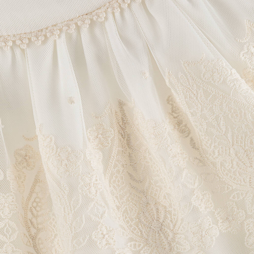 Miranda-Baby Girls Ivory Tulle & Lace Dress Set | Childrensalon