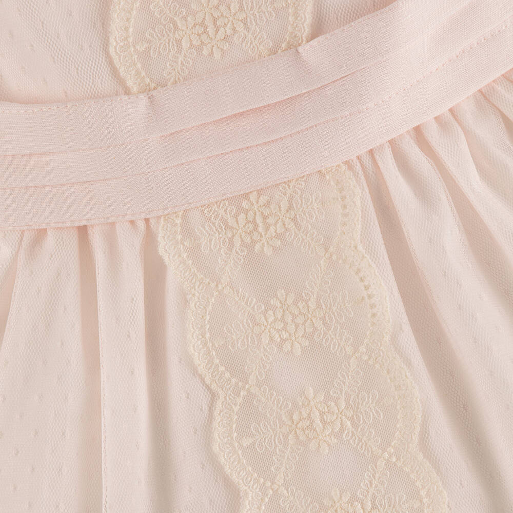 Miranda-Baby Girls Pink Tulle & Lace Dress Set | Childrensalon