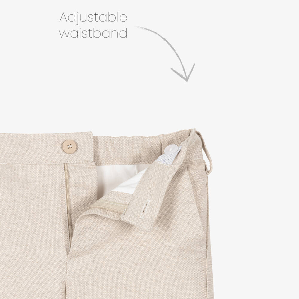 Miranda-بدلة شورت وجيليه لون بيج للأولاد | Childrensalon