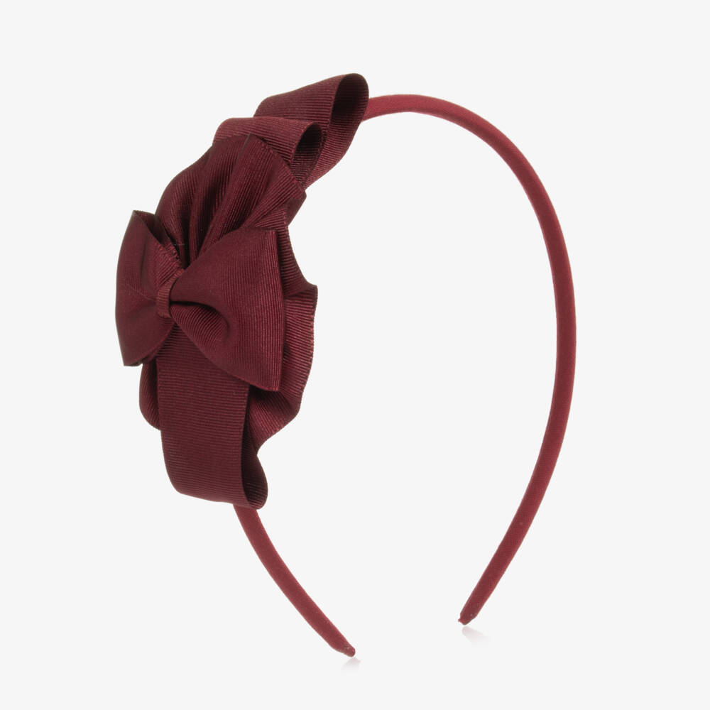 Bimbalo - Girls Red Fur Pom Hairband