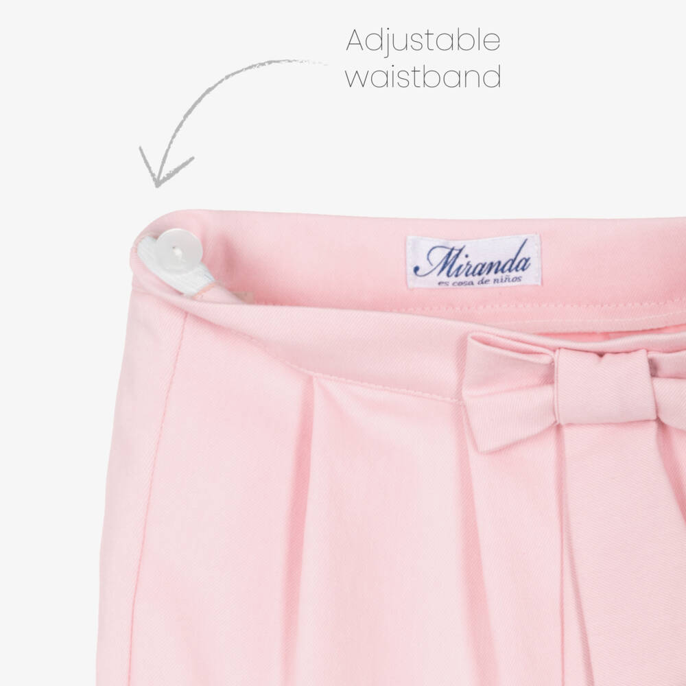 Miranda-Girls Pink Cotton Floral Top & Shorts Set | Childrensalon