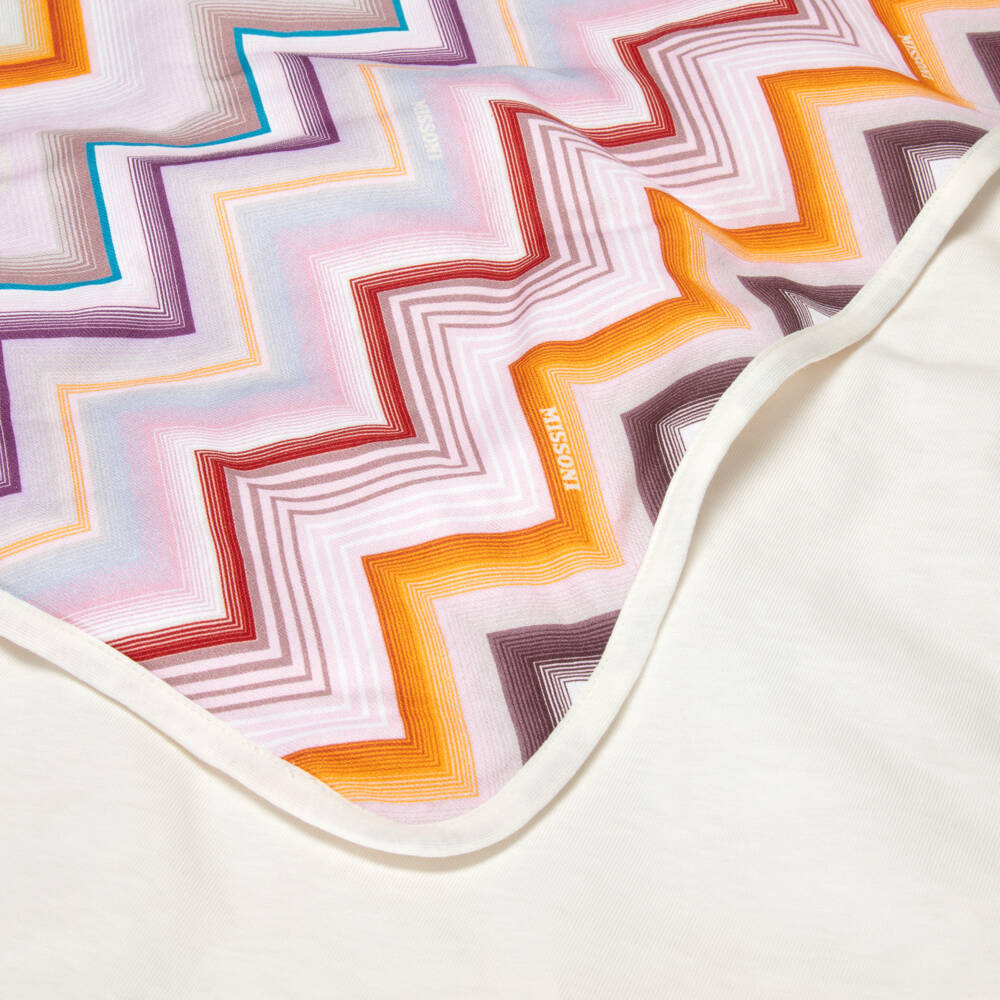 Missoni-Baby Girls Pink Zigzag Print Padded Blanket (80cm) | Childrensalon