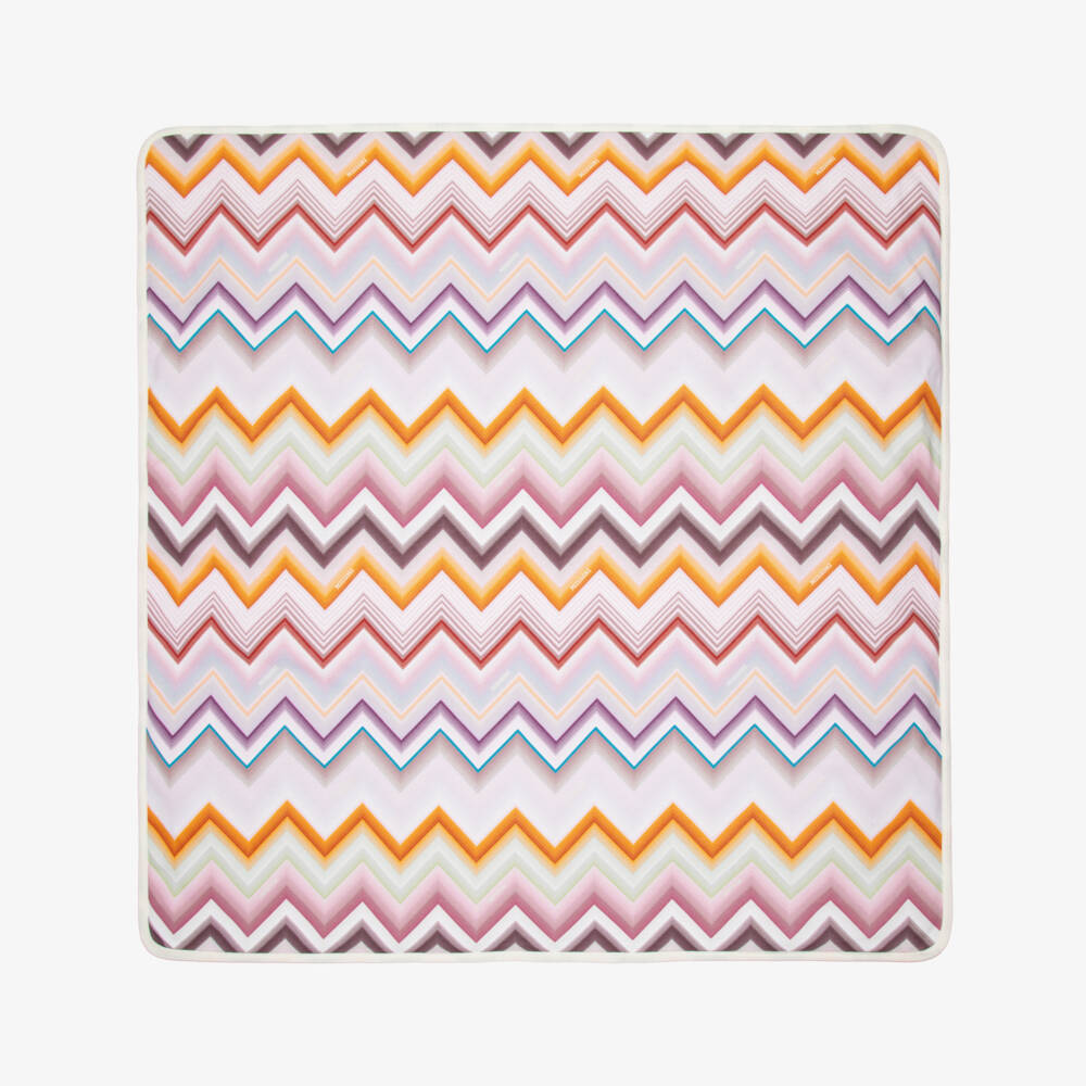 Missoni-Baby Girls Pink Zigzag Print Padded Blanket (80cm) | Childrensalon