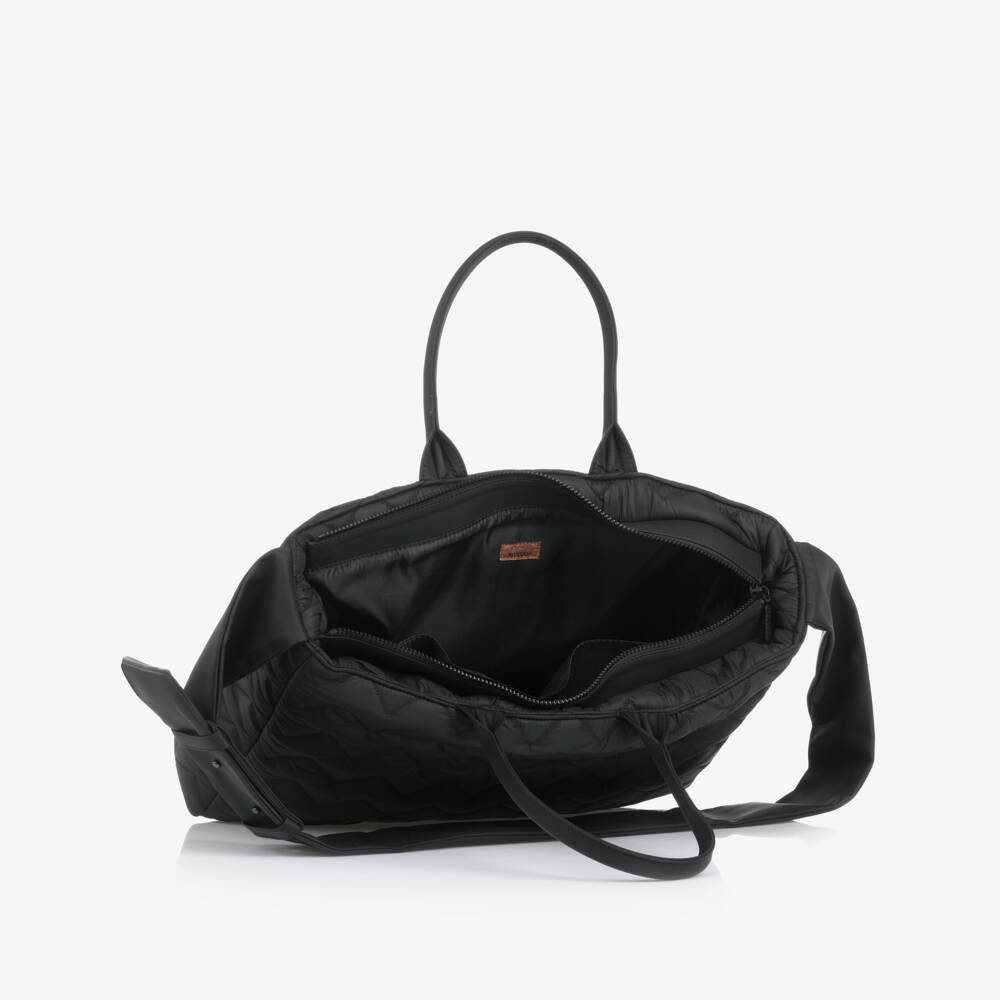 Missoni-Black Quilted Zigzag Changing Bag (42cm) | Childrensalon