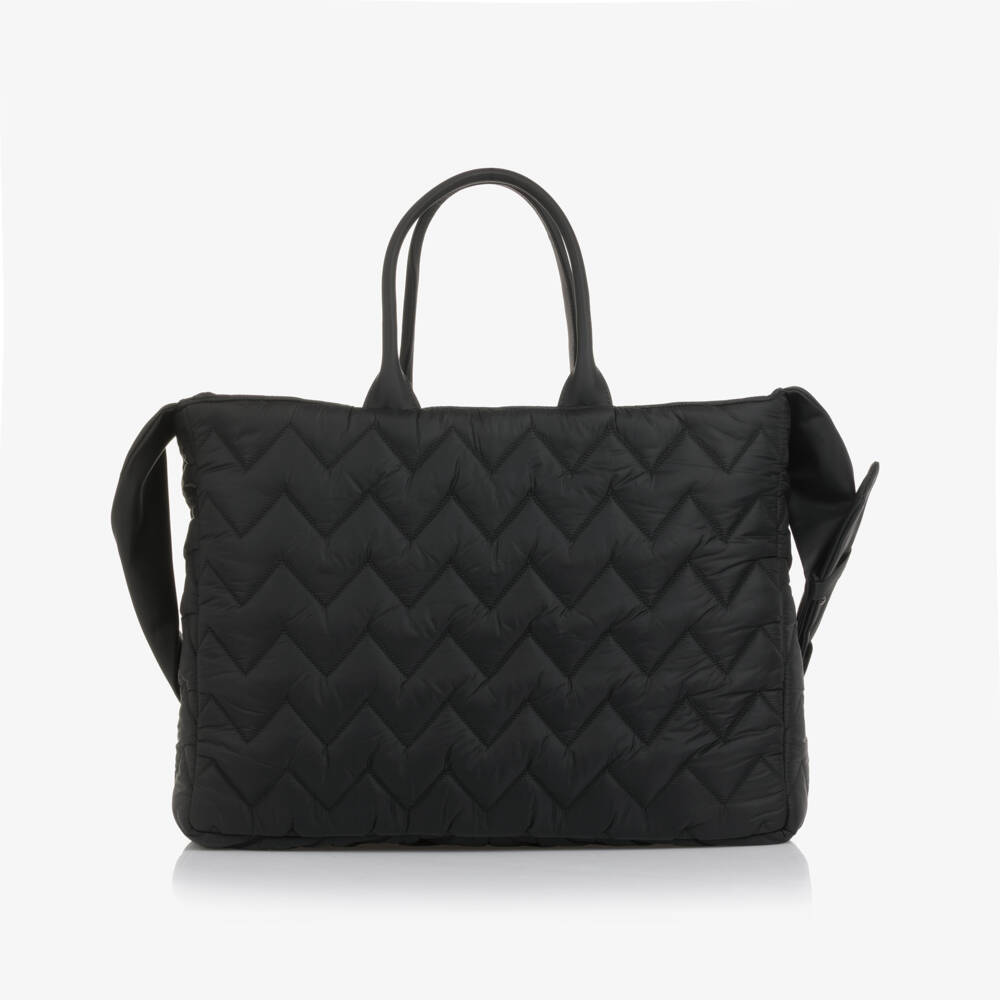 Missoni-Black Quilted Zigzag Changing Bag (42cm) | Childrensalon
