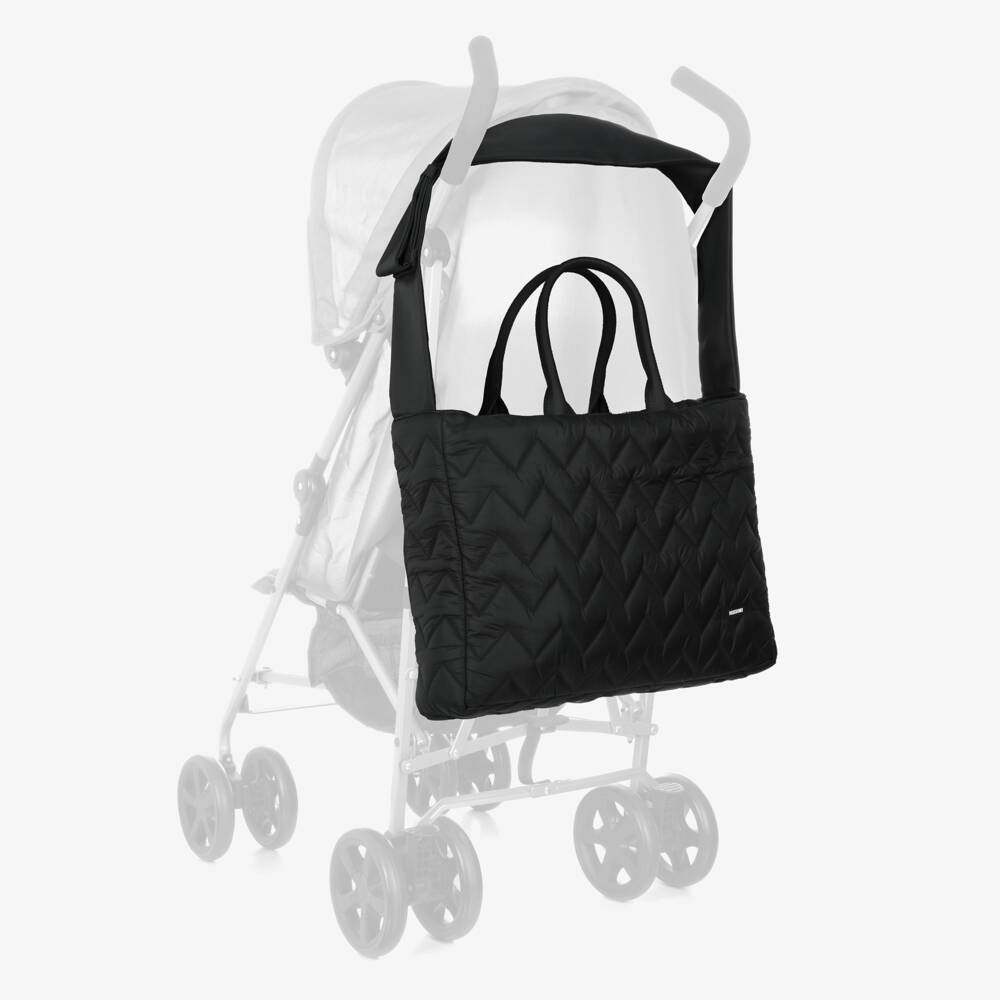 Missoni-Black Quilted Zigzag Changing Bag (42cm) | Childrensalon