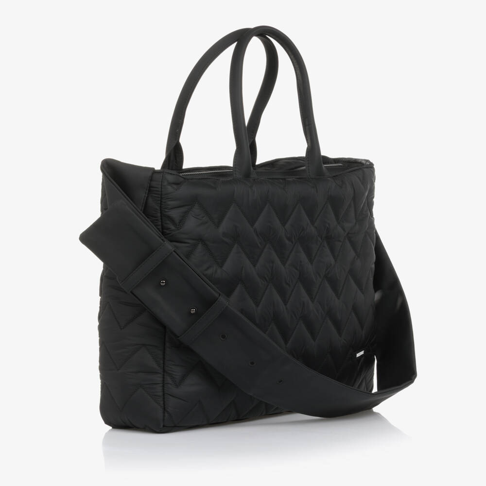 Missoni-Black Quilted Zigzag Changing Bag (42cm) | Childrensalon