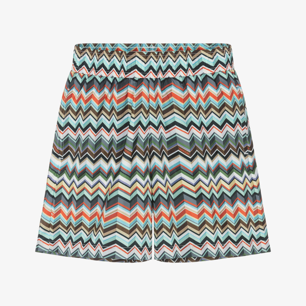 Missoni-Boys Vibrant Zigzag Print Swim Shorts | Childrensalon
