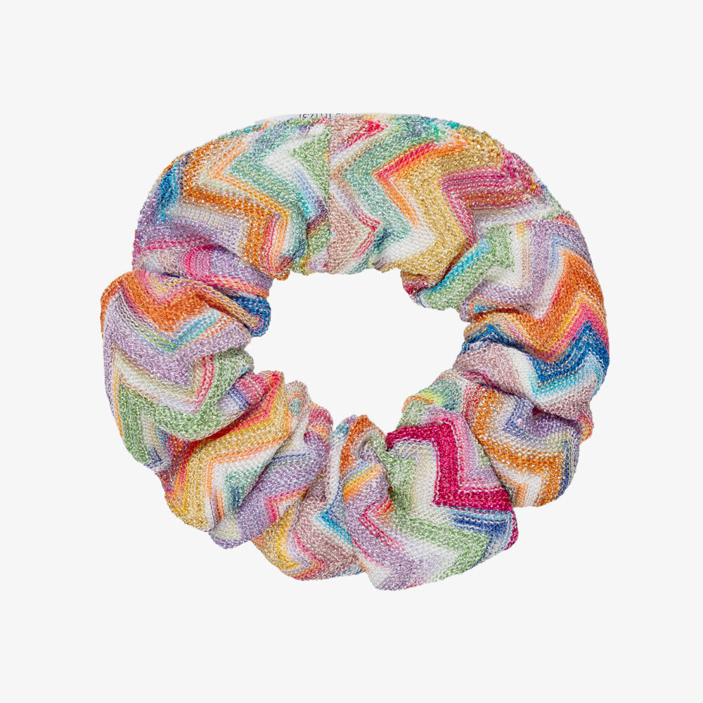 Missoni-Girls Colourful Zigzag Hair Scrunchie | Childrensalon
