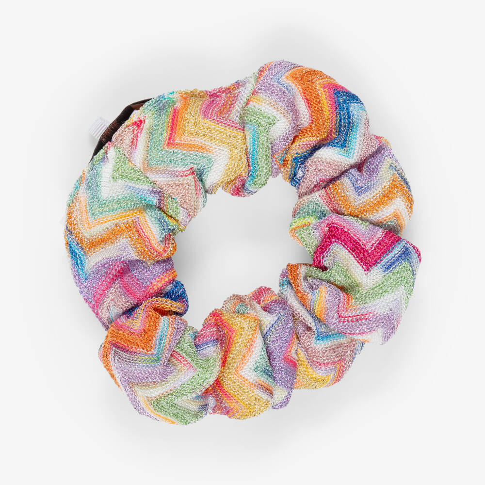 Missoni-Girls Colourful Zigzag Hair Scrunchie | Childrensalon