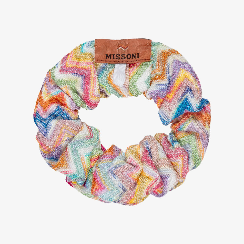 Missoni-Girls Colourful Zigzag Hair Scrunchie | Childrensalon