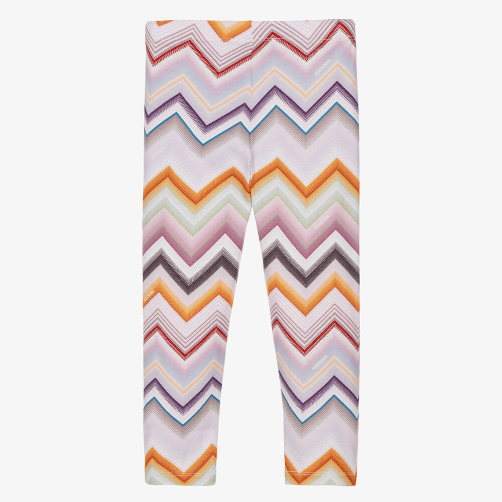 Missoni-Girls Colourful Zigzag Leggings | Childrensalon