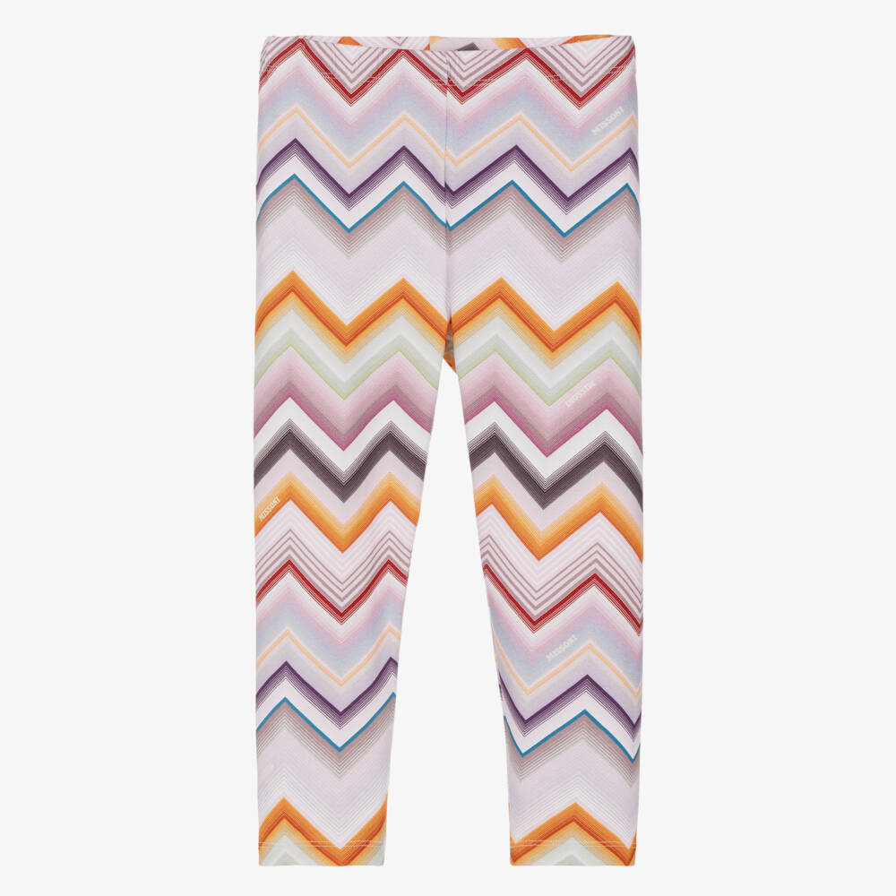 Missoni-Girls Colourful Zigzag Leggings | Childrensalon