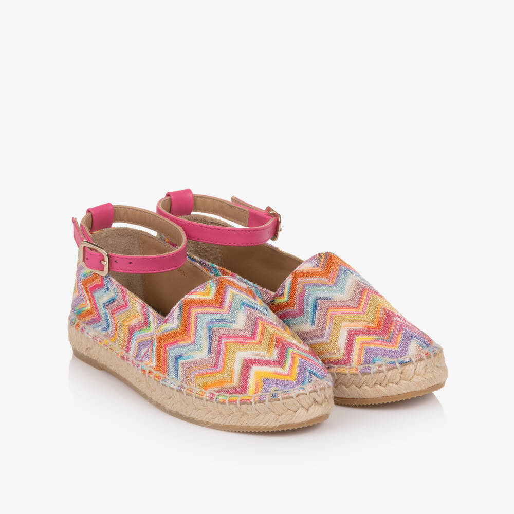 Missoni-Girls Colourful Zigzag Pattern Espadrilles | Childrensalon