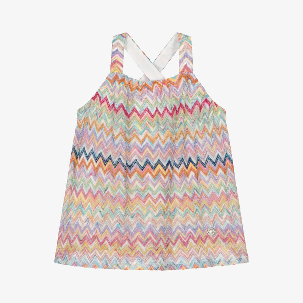 Missoni-Цветной топ без рукавов с зигзагами для девочек | Childrensalon