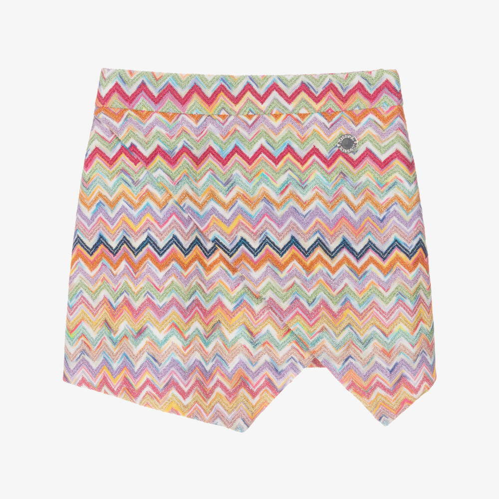 Missoni-Girls Colourful Zigzag Print Skirt | Childrensalon