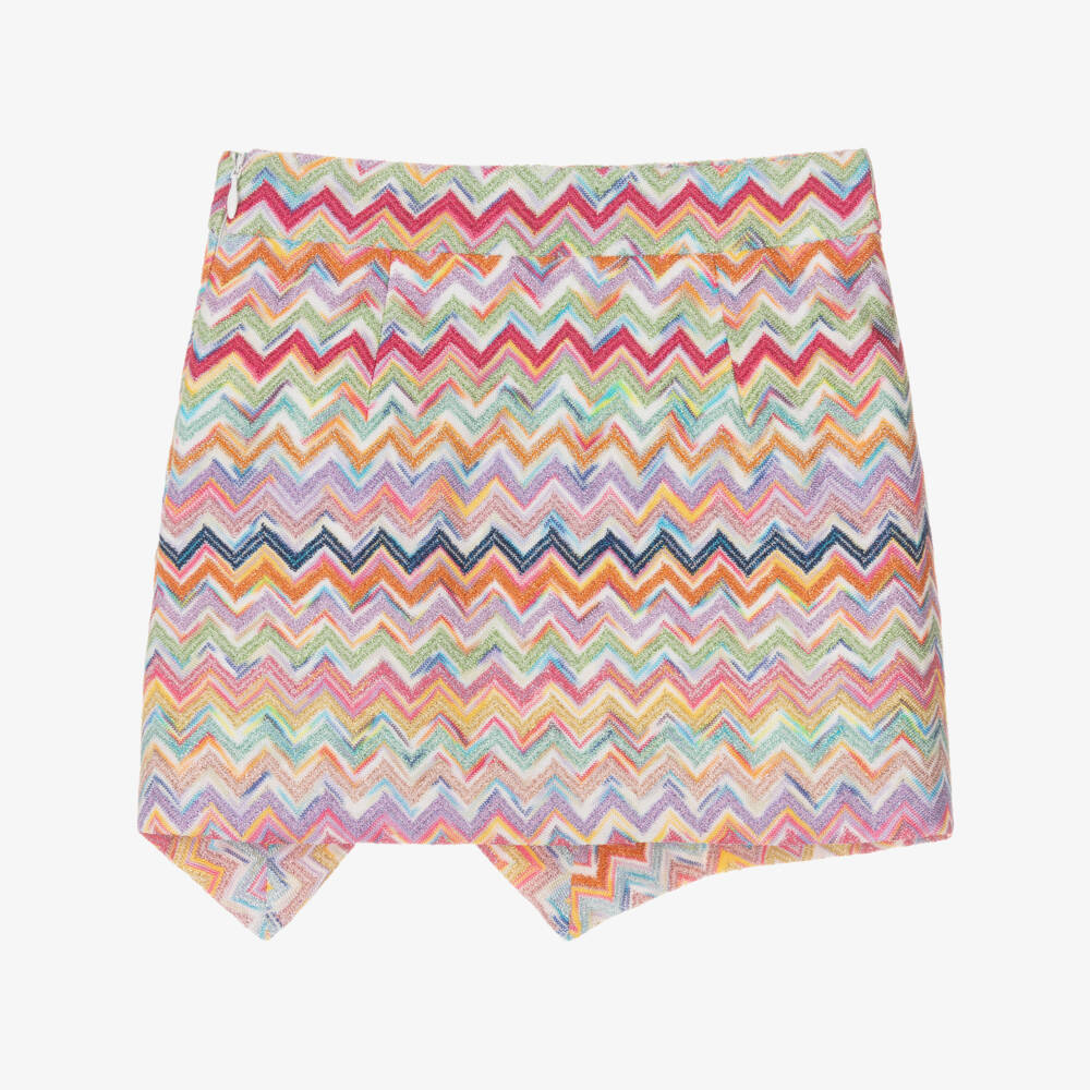 Missoni-Girls Colourful Zigzag Print Skirt | Childrensalon