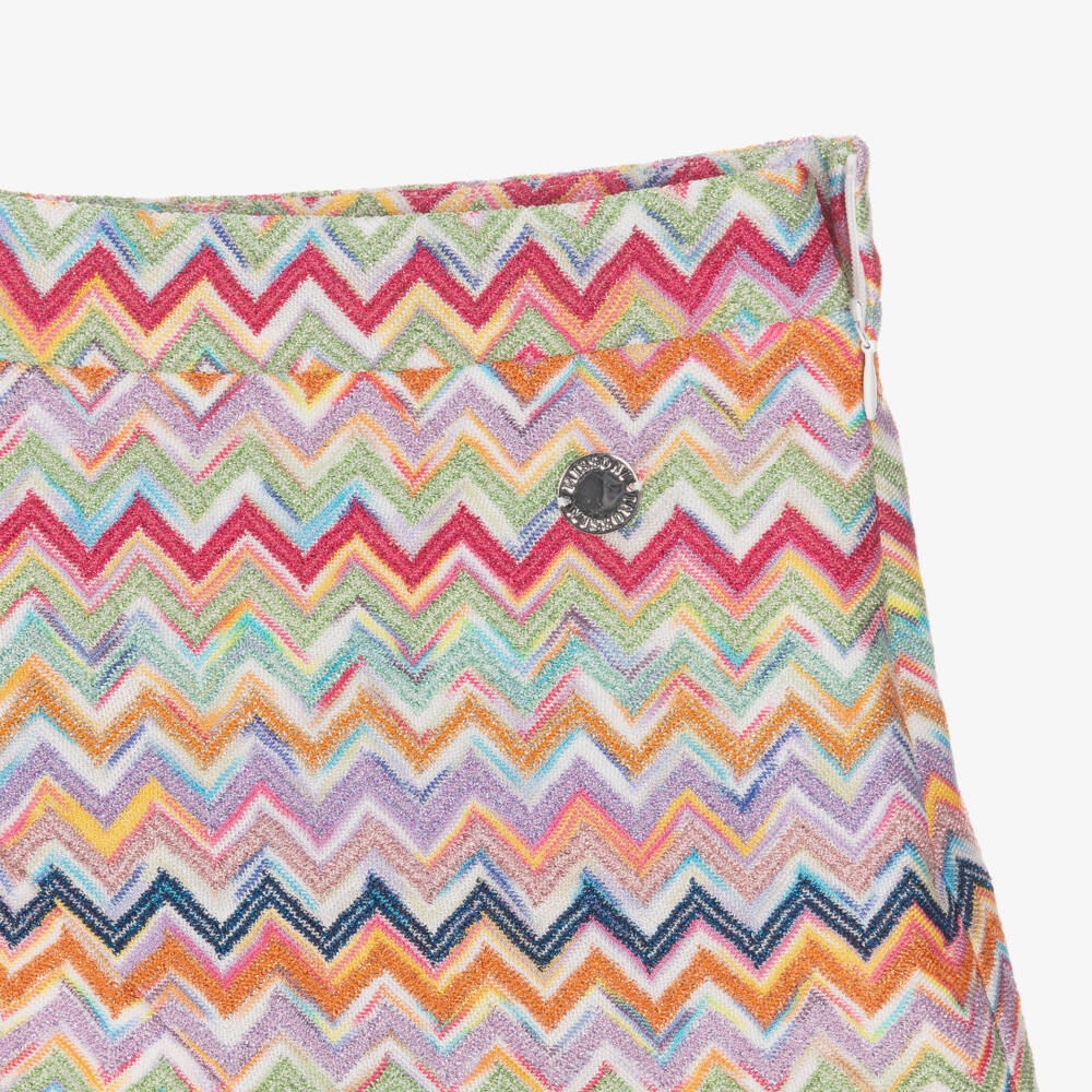 Missoni-Girls Colourful Zigzag Print Skirt | Childrensalon