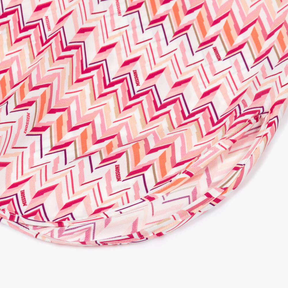 Missoni-Girls Pink Zigzag Belted Dress | Childrensalon
