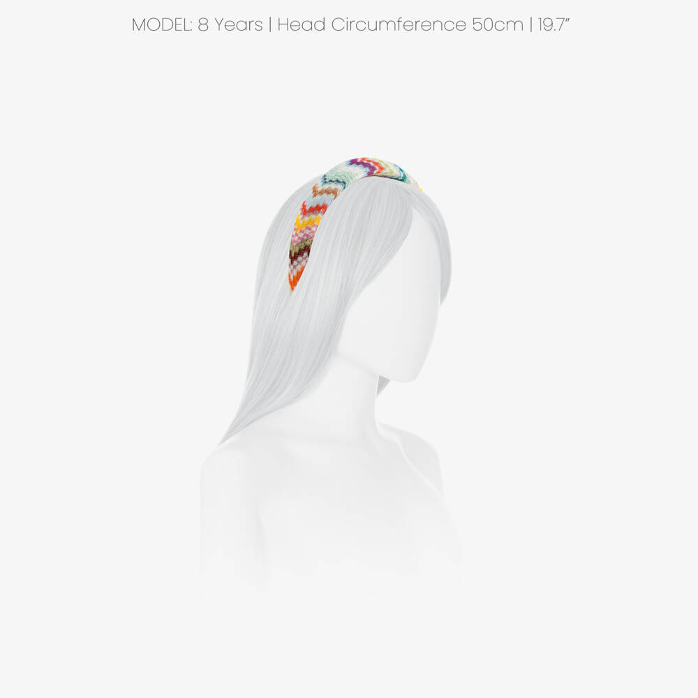 Missoni-Girls Pink Zigzag Hairband | Childrensalon