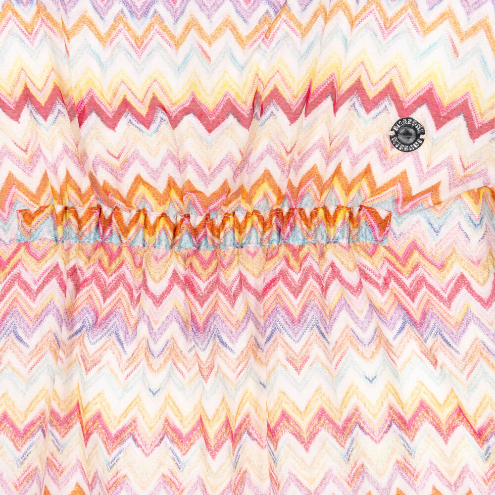 Missoni-Girls Pink & Zigzag Kaftan Dress | Childrensalon