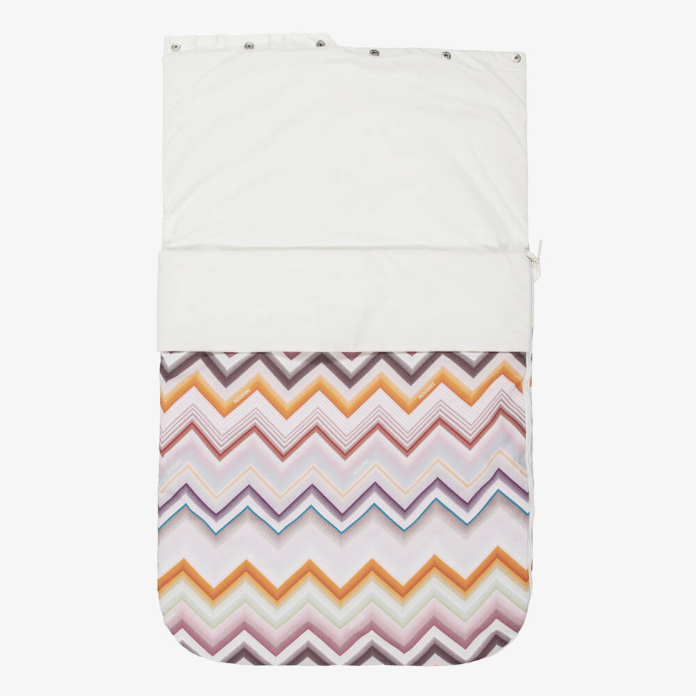 Missoni-Girls Pink Zigzag Print Baby Nest (78cm) | Childrensalon