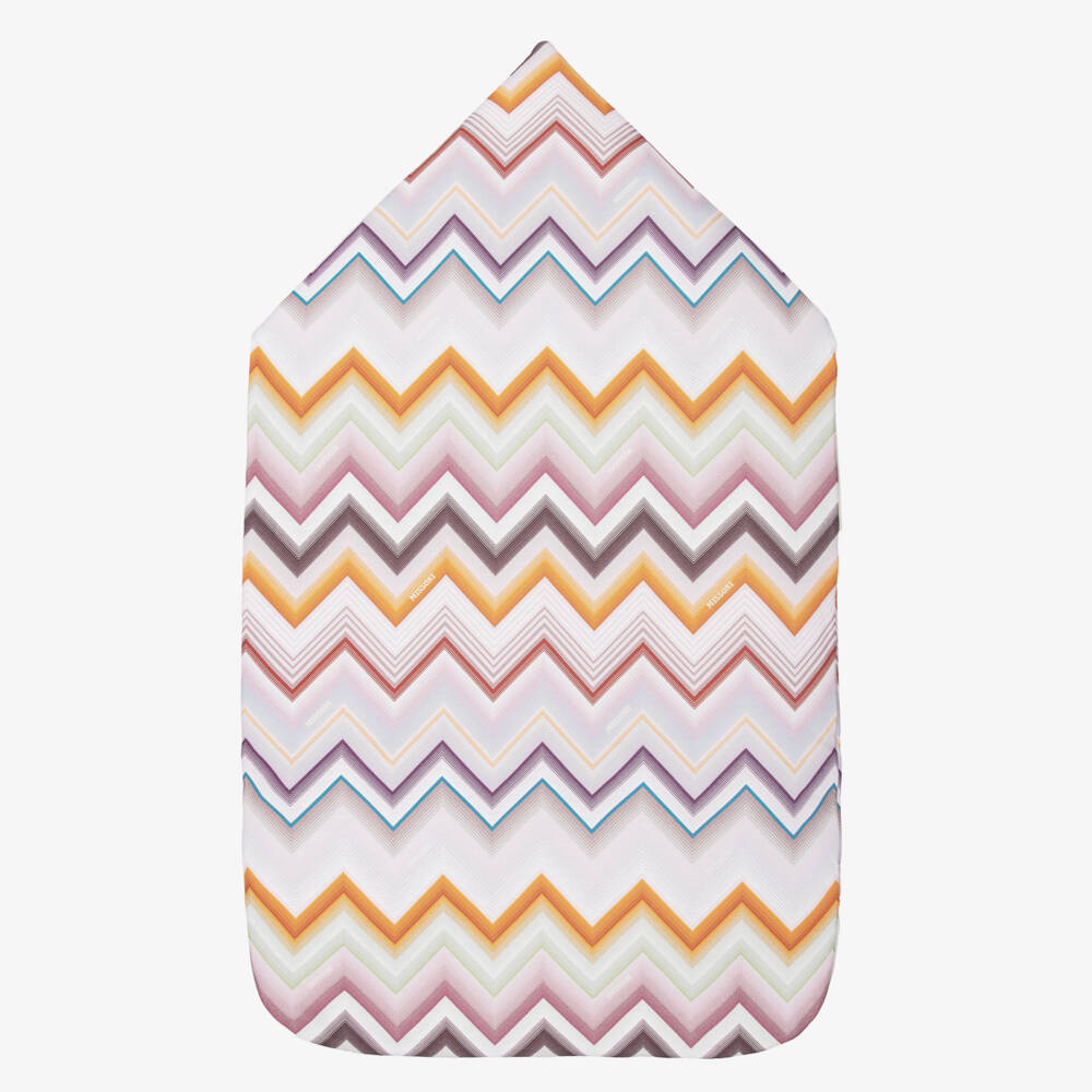 Missoni-Girls Pink Zigzag Print Baby Nest (78cm) | Childrensalon