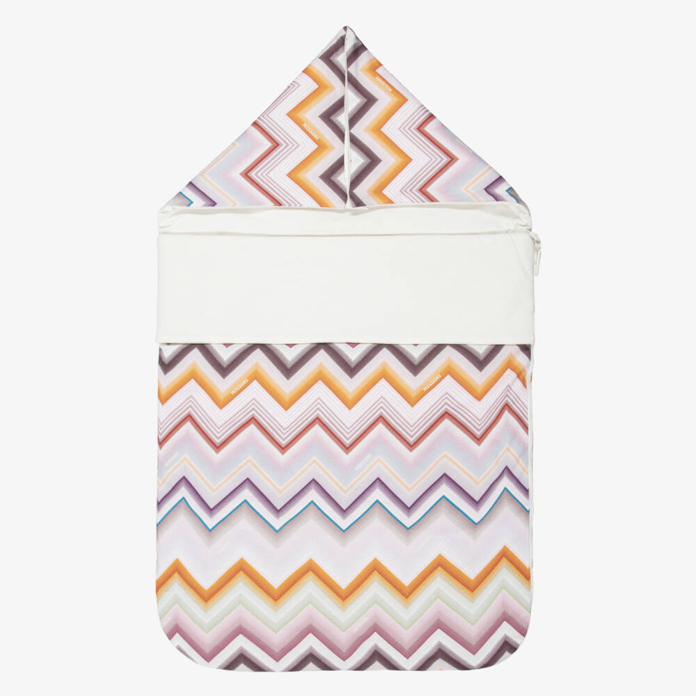 Missoni-Girls Pink Zigzag Print Baby Nest (78cm) | Childrensalon