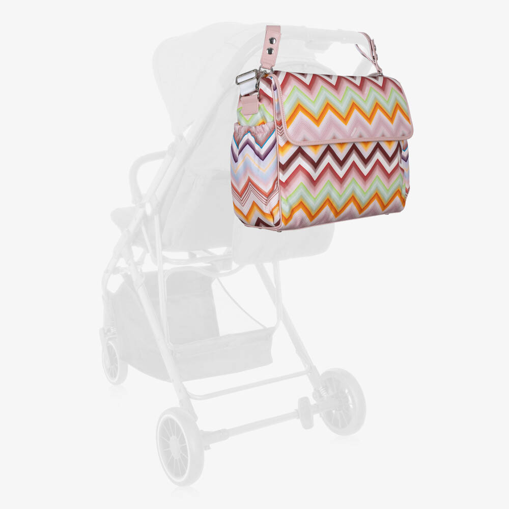 Missoni-Pink Zigzag Print Changing Bag (48cm) | Childrensalon
