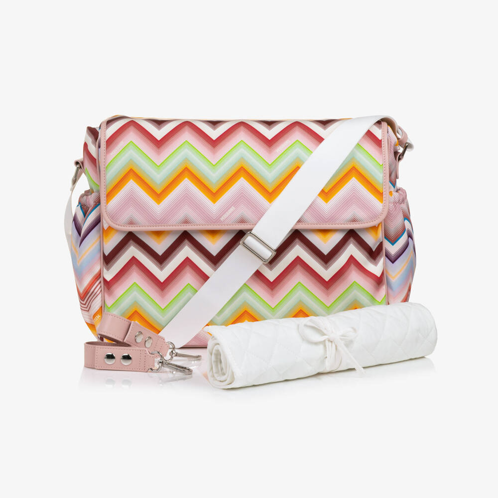 Missoni-Pink Zigzag Print Changing Bag (48cm) | Childrensalon