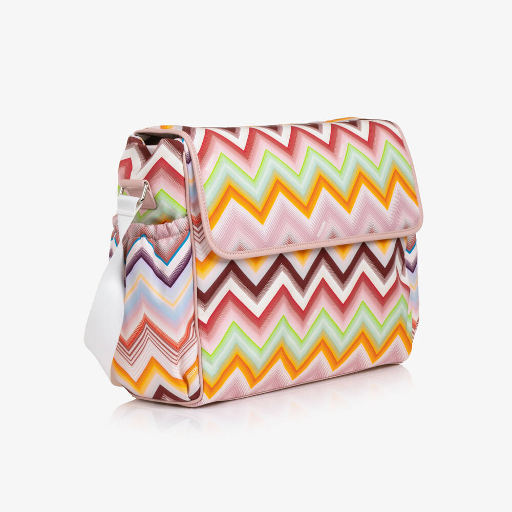 Missoni-Pink Zigzag Print Changing Bag (48cm) | Childrensalon