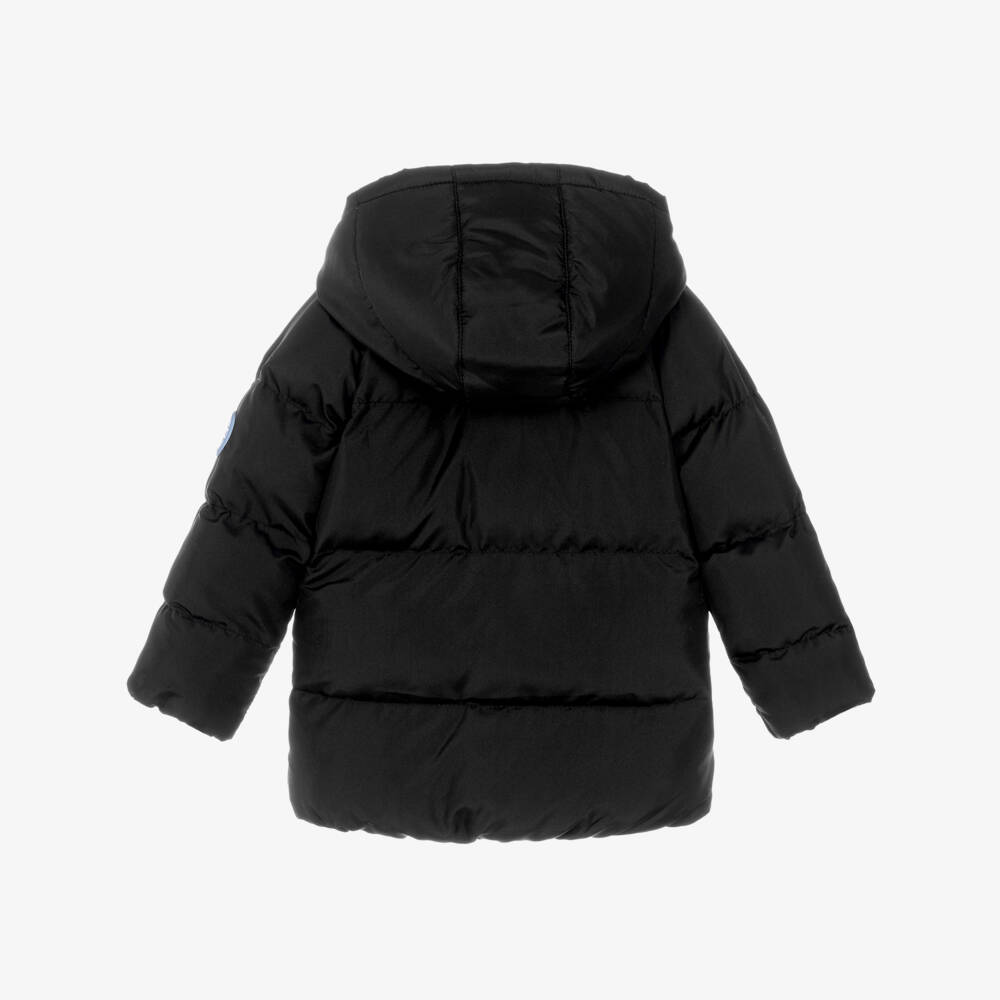 Mitch & Son-Boys Black & Blue Zigzag Puffer Jacket | Childrensalon
