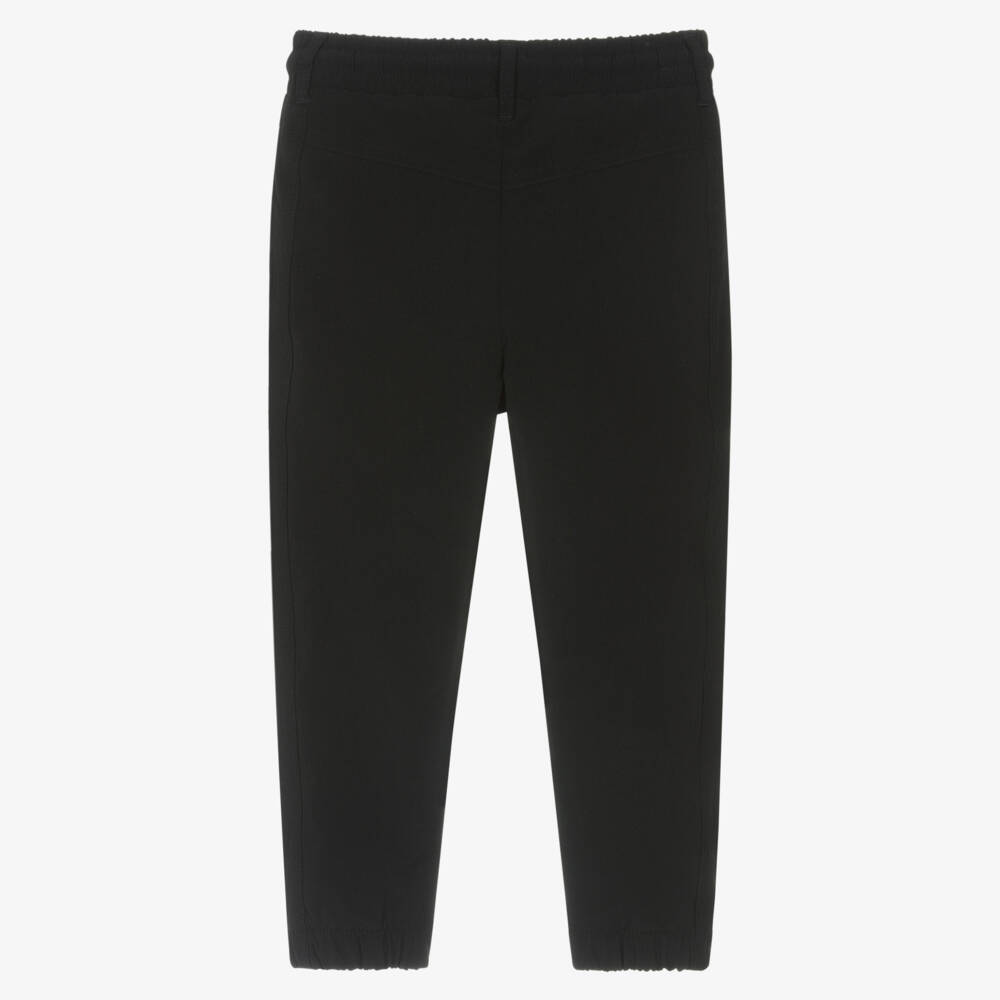 Mitch & Son-Boys Black Woven Joggers | Childrensalon