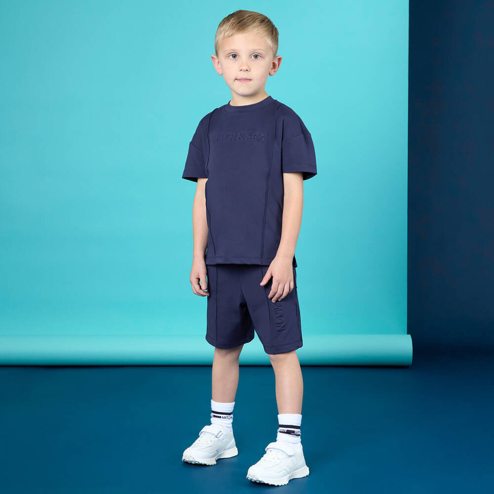 Mitch & Son-Boys White Velcro Trainers | Childrensalon