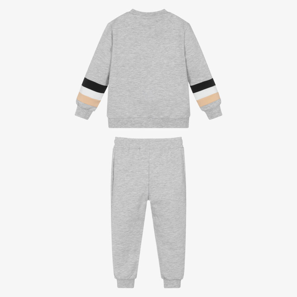 Mitch & Son-Grey Circular Logo Tracksuit | Childrensalon