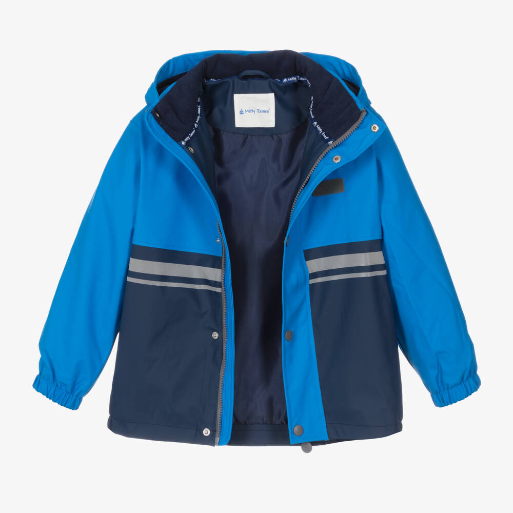 Mitty James-Blue Waterproof Raincoat & Salopettes | Childrensalon
