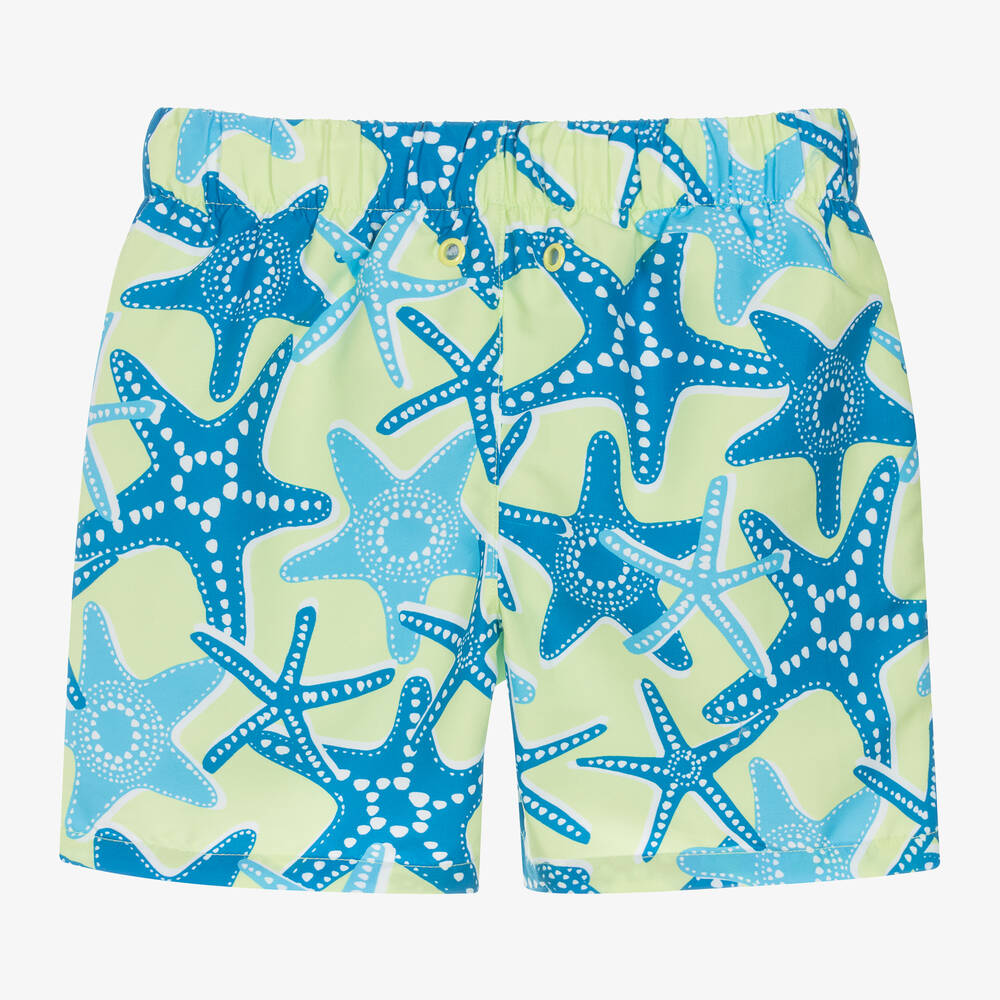 Mitty James-Boys Green Starfish Swim Shorts  | Childrensalon