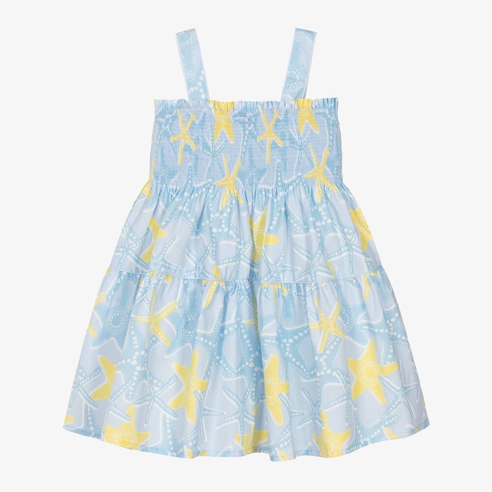 Mitty James-Girls Blue Starfish Sun Dress | Childrensalon