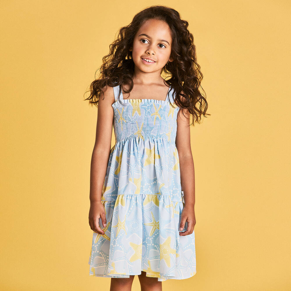 Mitty James-Girls Blue Starfish Sun Dress | Childrensalon