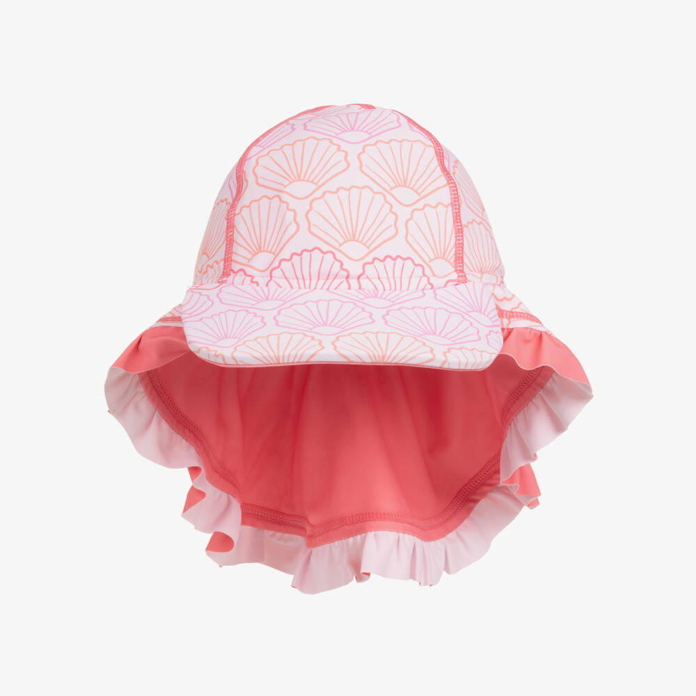 Mitty James-Girls Pink Shell Legionnaire's Hat (UPF 50+) | Childrensalon