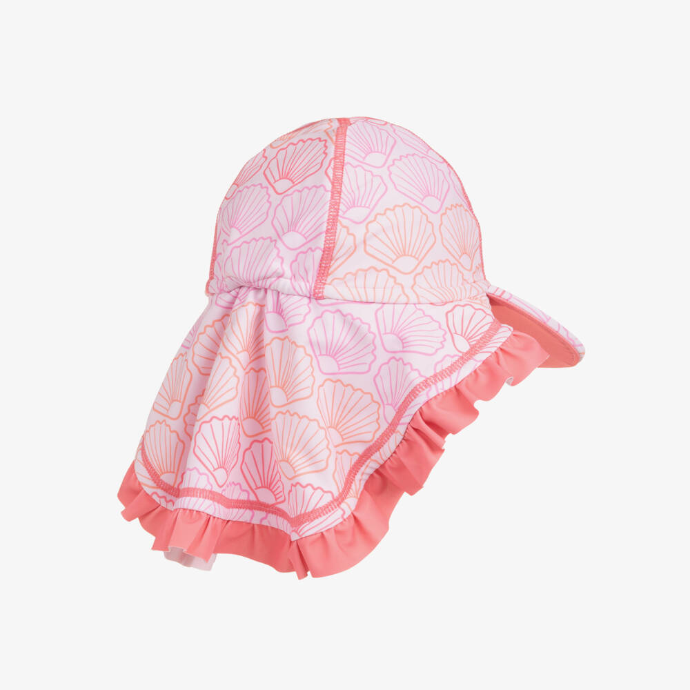 Mitty James-Girls Pink Shell Legionnaire's Hat (UPF 50+) | Childrensalon